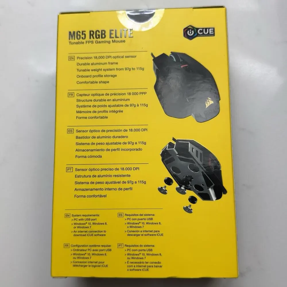 Sealed Corsair M65 RGB Elite Tunable FPS Gaming Mouse - Black